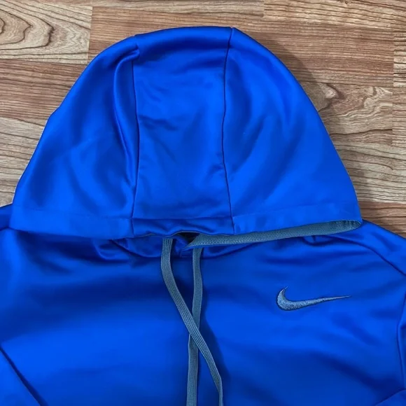 Nike Blue and Gray Men's Hoodie - Picture 2 of 4
